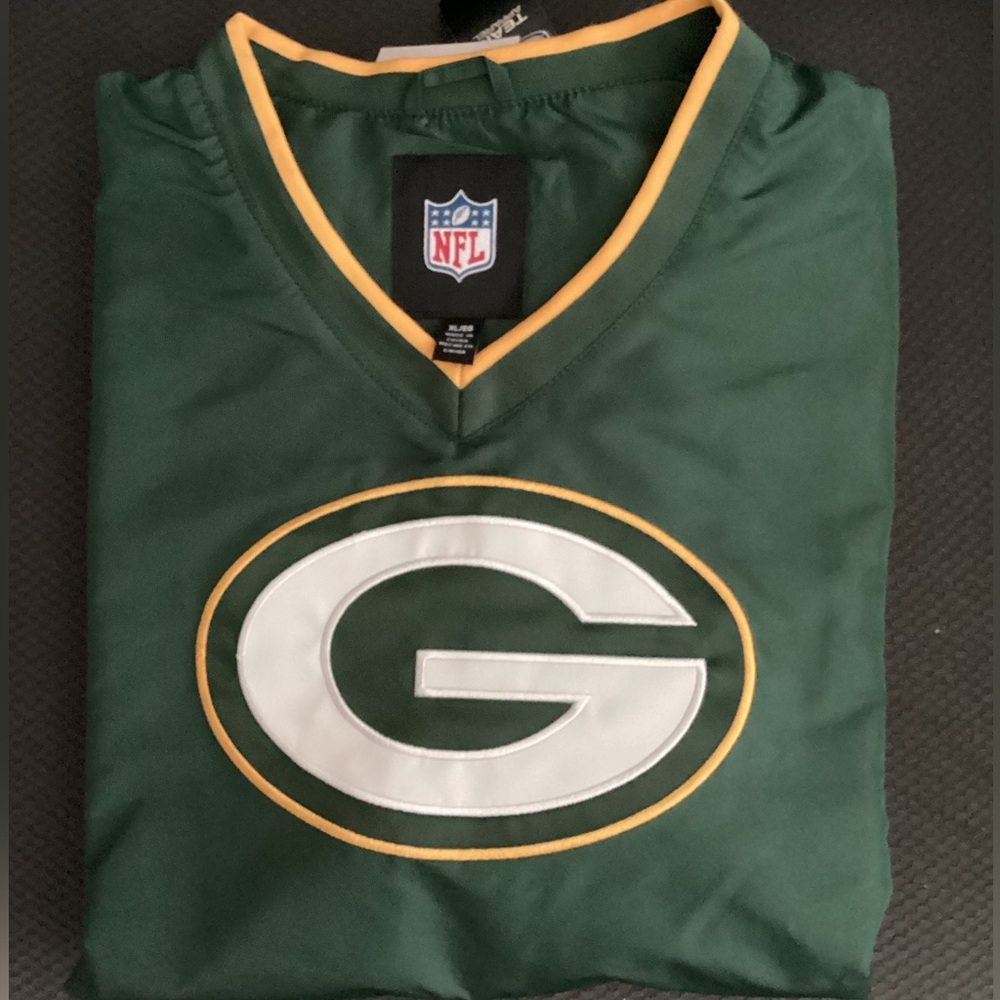 Greenbay Packers Pullover Windbreaker Jacket, XL, NWT